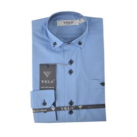 Сорочка дитяча на хлопчика  VELS 18, Розмір: 6, Колір: синяя  | Інтернет-магазин Vels