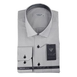 Рубашка мужская классическая VELS 13895-1, Размер: M, Цвет: чёрная  клетка | Интернет-магазин Vels