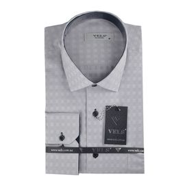 Рубашка мужская классическая VELS 6452-2, Размер: M, Цвет: сиреневая клетка | Интернет-магазин Vels
