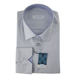 Рубашка мужская классическая Fitmens 02, Размер: M, Цвет: светло-сиреневый с узором | Интернет-магазин Vels