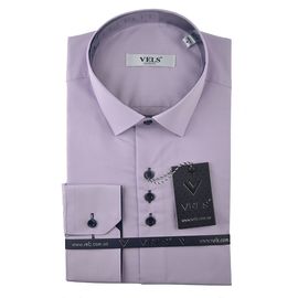 Рубашка мужская приталенная VELS 225, Размер: S, Цвет: сиреневый отделка | Интернет-магазин Vels