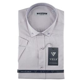 Рубашка мужская приталенная Zermon 1 к/р, Размер: S, Цвет: светло-розовый | Интернет-магазин Vels