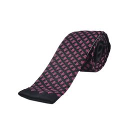 Галстук мужской вязаный Quesste 01, Цвет: розовый с чёрн. узор | Интернет-магазин Vels