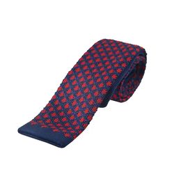 Краватка чоловіча в'язана Quesste 02, Колір: сине-красная узор | Інтернет-магазин Vels