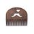 Расческа для бороды и усов "Mustache" 02, Колір: коричневый | Інтернет-магазин Vels