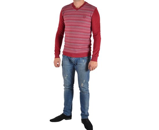 Светр King Size 1021 (04), Розмір: 2XL, Колір: бордо полоска, фото 3 | Інтернет-магазин Vels