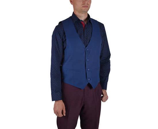 Костюм мужской тройка Renzo 642-02, Размер: 56, Цвет: бордо клетка, фото 10 | Интернет-магазин Vels