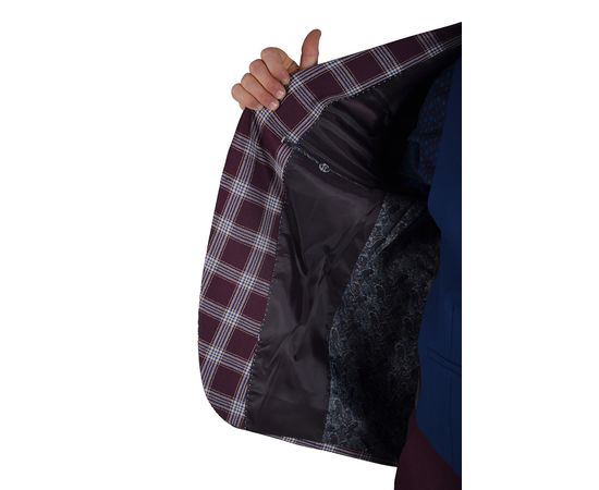 Костюм мужской тройка Renzo 642-02, Размер: 56, Цвет: бордо клетка, фото 5 | Интернет-магазин Vels