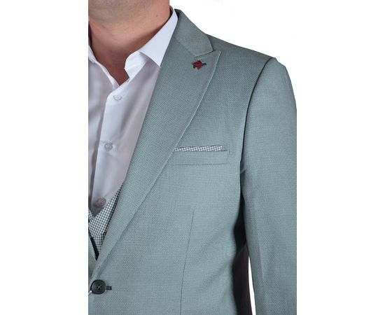 Костюм мужской тройка Renzo 923-01, Размер: 54, Цвет: светло-зелёный, фото 5 | Интернет-магазин Vels