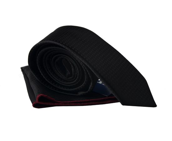 Краватка чоловіча з хусткою Quesste 23, Колір: чёрный орнамент | Інтернет-магазин Vels