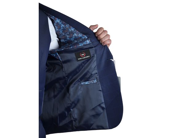 Костюм мужской тройка Renzo 659-02, Размер: 52, Цвет: темно синий, фото 8 | Интернет-магазин Vels