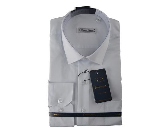 Рубашка мужская классическая Franco Cassel, Размер: M, Цвет: белый | Интернет-магазин Vels