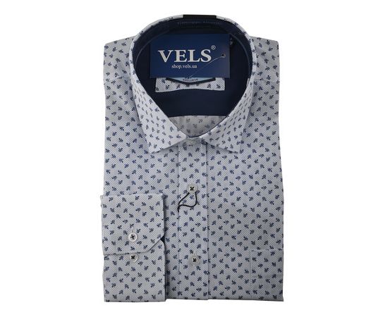 Рубашка мужская классическая Guiseppe 09, Размер: M, Цвет: белая с рисунком | Интернет-магазин Vels