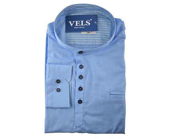 Рубашка мужская приталенная Flexion 18-851, Размер: 3XL, Цвет: голубой | Интернет-магазин Vels