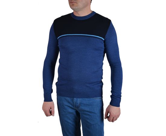 Свитер мужской Turhan 21-01, Размер: XL, Цвет: чёрный с синим | Интернет-магазин Vels