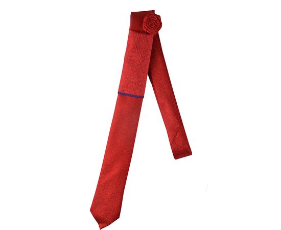 Галстук мужской роза/платок Quesste 02, Цвет: красный, фото 2 | Интернет-магазин Vels