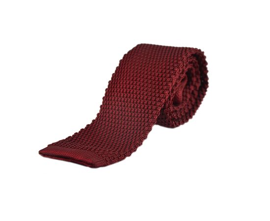 Краватка чоловіча в'язана Quesste 09, Колір: бордо | Інтернет-магазин Vels