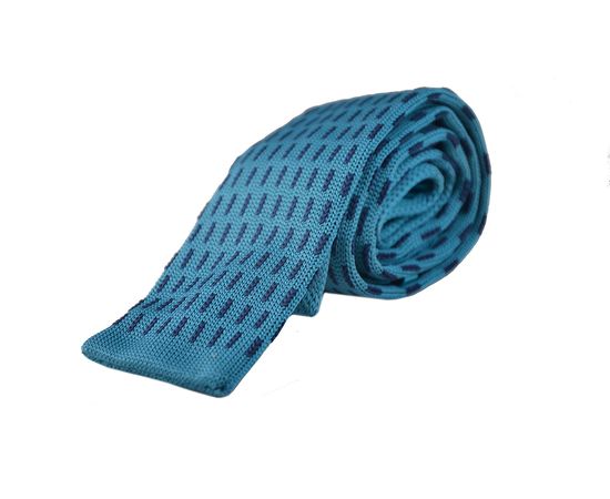 Краватка чоловіча в'язана Quesste 12, Колір: бирюза узор | Інтернет-магазин Vels