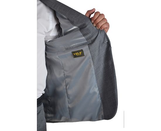 Костюм мужской приталенный Vels BQ-49/2з, Размер: 48, Цвет: серый, фото 4 | Интернет-магазин Vels