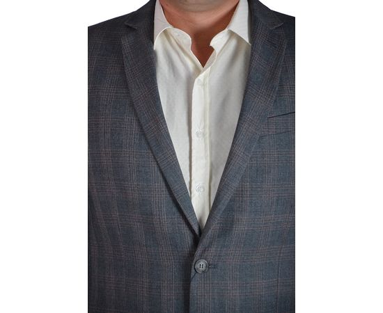 Піджак чоловічий приталений Vels 9078/1з, Розмір: 48/176, Колір: серый клетка, фото 6 | Інтернет-магазин Vels