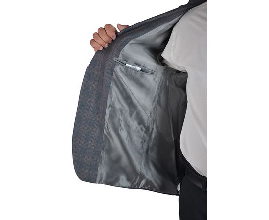 Піджак чоловічий приталений Vels 9078/1з, Розмір: 48/176, Колір: серый клетка, фото 2 | Інтернет-магазин Vels