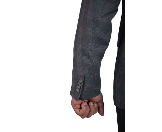 Піджак чоловічий приталений Vels 9078/1з, Розмір: 48/176, Колір: серый клетка, фото 4 | Інтернет-магазин Vels