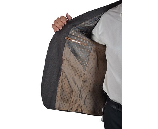 Пиджак мужской приталенный Vels 9078/2з, Размер: 48/176, Цвет: коричневый, клетка, фото 2 | Интернет-магазин Vels