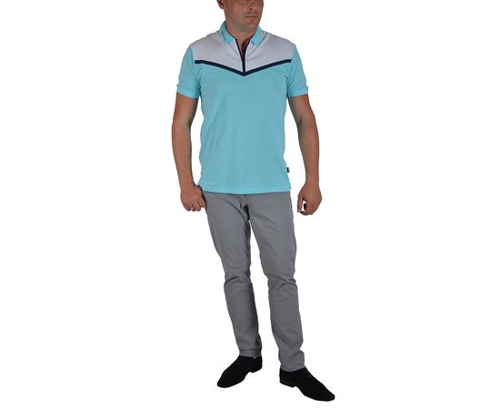 Поло чоловіче Zinzolin 2962-03, Розмір: 2XL, Колір: голубой, фото 3 | Інтернет-магазин Vels