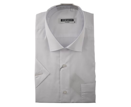 Рубашка мужская классическая Zermon 1 к/р, Размер: M, Цвет: белый | Интернет-магазин Vels