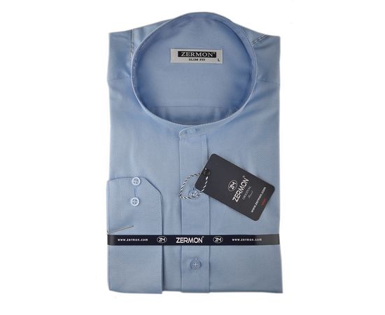 Рубашка мужская приталенная Zermon 1009, Размер: M, Цвет: голубой | Интернет-магазин Vels
