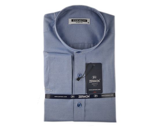 Рубашка мужская приталенная Zermon 1010, Размер: L, Цвет: светло-синий | Интернет-магазин Vels