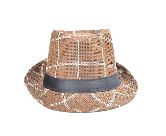Шляпа Челентанка Vels CH 12017-1, Размер: 58, Цвет: коричневый, клетка | Интернет-магазин Vels