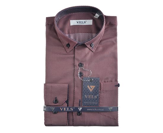Рубашка детская на мальчика VELS 10-9, Размер: 4, Цвет: марсала; белый ромб | Интернет-магазин Vels