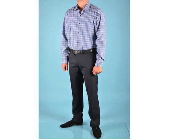 Рубашка VELS 10018-1 кл., Размер: M, Цвет: сине-голубая клетка, фото 5 | Интернет-магазин Vels