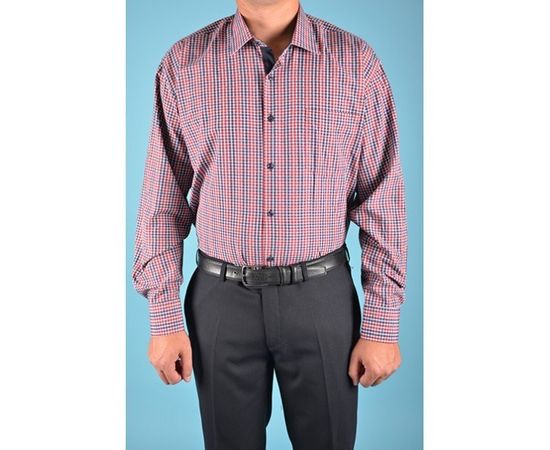 Рубашка VELS 10018-2 кл., Размер: M, Цвет: бордово-синяя клет., фото 2 | Интернет-магазин Vels