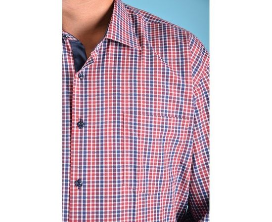 Рубашка VELS 10018-2 кл., Размер: M, Цвет: бордово-синяя клет., фото 5 | Интернет-магазин Vels