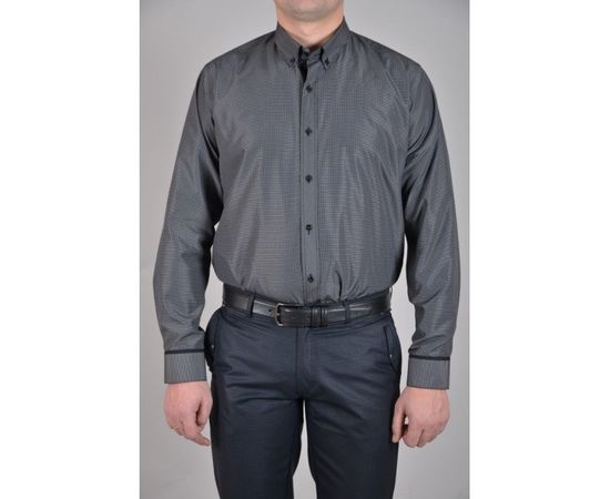 Рубашка VELS 1002 отд., пр., Размер: M, Цвет: чёрная в мелкую клетку, фото 3 | Интернет-магазин Vels