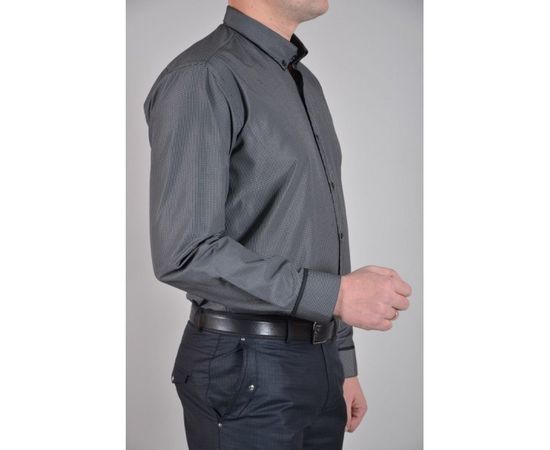 Рубашка VELS 1002 отд., пр., Размер: M, Цвет: чёрная в мелкую клетку, фото 4 | Интернет-магазин Vels