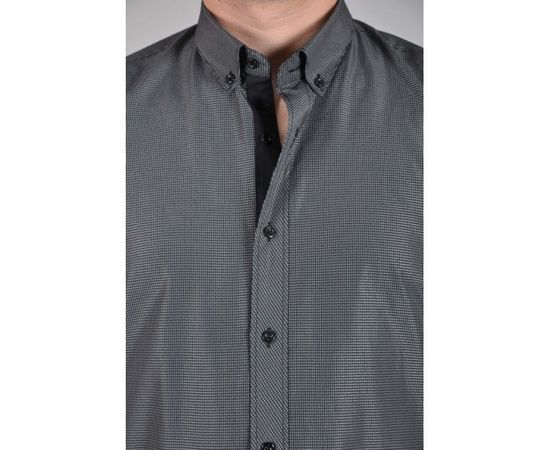 Рубашка VELS 1002 отд., пр., Размер: M, Цвет: чёрная в мелкую клетку, фото 5 | Интернет-магазин Vels