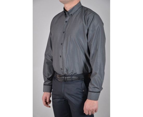 Рубашка VELS 1002 отд., пр., Размер: M, Цвет: чёрная в мелкую клетку, фото 6 | Интернет-магазин Vels