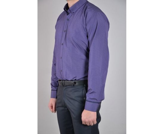 Рубашка VELS 1004 отд., пр., Размер: M, Цвет: темно-фиолет.мелк.клетка, фото 3 | Интернет-магазин Vels