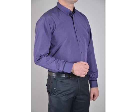 Рубашка VELS 1004 отд., пр., Размер: M, Цвет: темно-фиолет.мелк.клетка, фото 5 | Интернет-магазин Vels