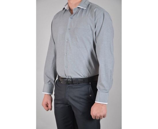 Рубашка VELS 1007 дв.в., кл., Размер: M, Цвет: серая  мелкая полоса, фото 2 | Интернет-магазин Vels