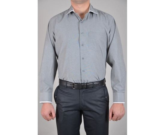 Рубашка VELS 1007 дв.в., кл., Размер: M, Цвет: серая  мелкая полоса, фото 3 | Интернет-магазин Vels