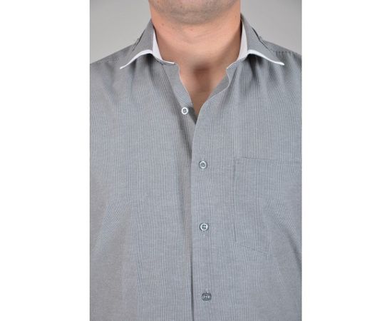 Рубашка VELS 1007 дв.в., кл., Размер: M, Цвет: серая  мелкая полоса, фото 5 | Интернет-магазин Vels