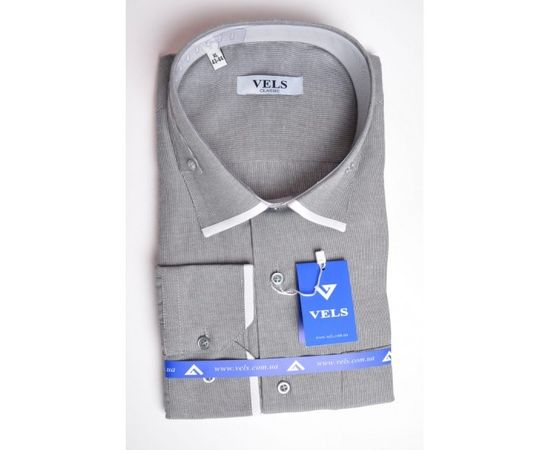 Рубашка VELS 1007 дв.в., кл., Размер: M, Цвет: серая  мелкая полоса | Интернет-магазин Vels