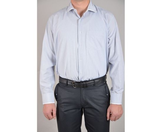 Рубашка VELS 1008 дв.в., кл., Размер: M, Цвет: белая в тёмно-синюю мелк. пол., фото 4 | Интернет-магазин Vels