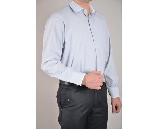 Рубашка VELS 1008 дв.в., кл., Размер: M, Цвет: белая в тёмно-синюю мелк. пол., фото 5 | Интернет-магазин Vels