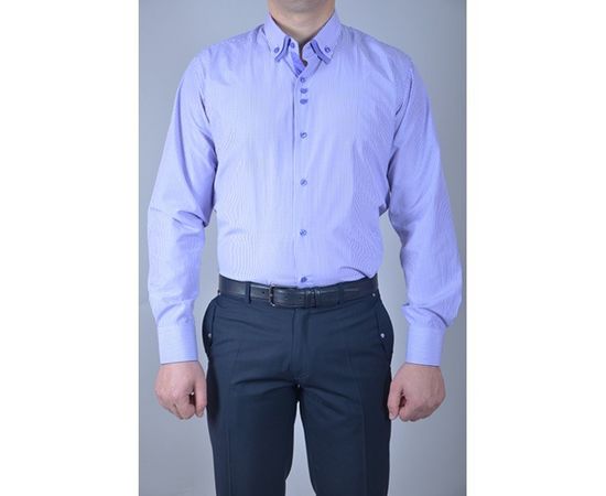 Рубашка VELS 1018 дв.в., пр., Размер: M, Цвет: сиреневая клетка, фото 3 | Интернет-магазин Vels