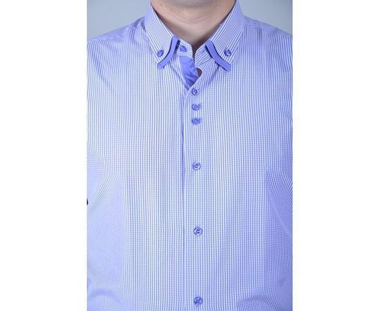 Рубашка VELS 1018 дв.в., пр., Размер: M, Цвет: сиреневая клетка, фото 4 | Интернет-магазин Vels